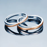 Interweave Silver Couple Ring for Women